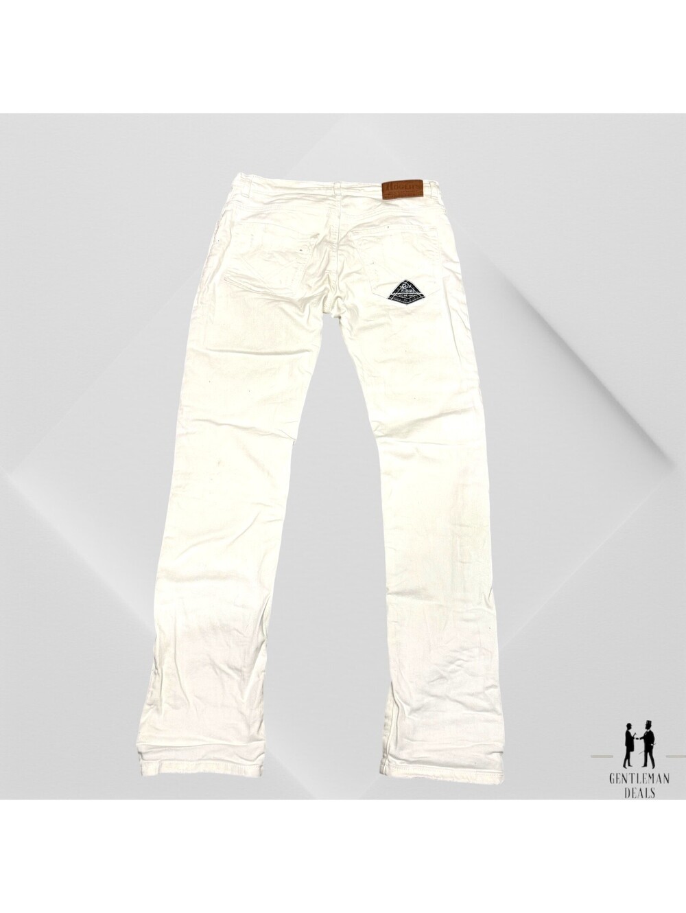 Men’s Roy Rogers “Pocket Money” White Denim Jeans (PF 18) • Made In Italy 28x28